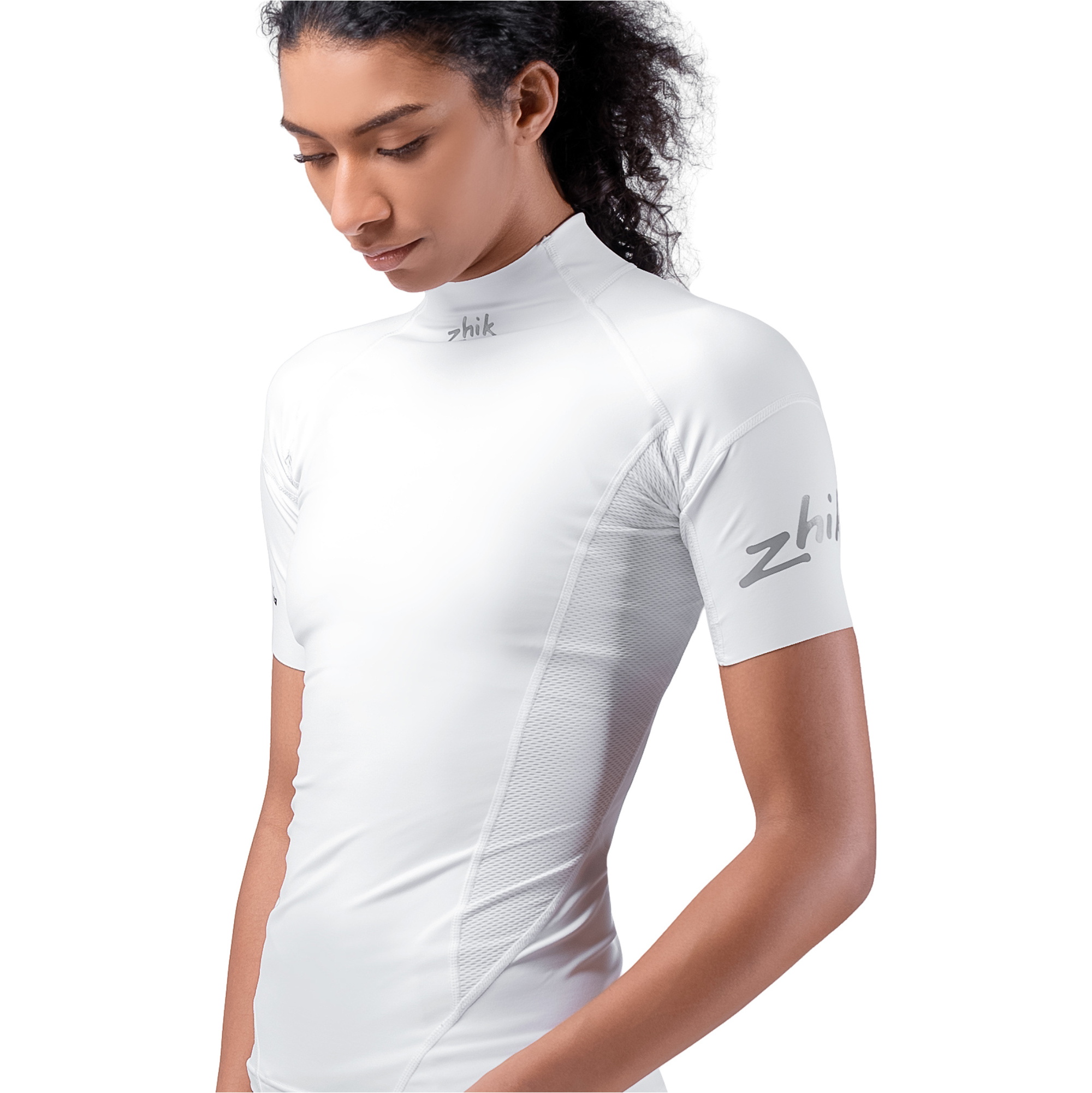 Zhik Womens Eco Spandex UPF50+ Short Sleeve Top DTP-0067-W-WHT - White